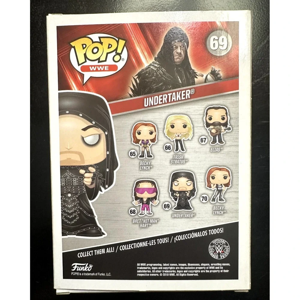 WWE Undertaker Funko Pop 69 Vinyl Figure Wrestling Collectible Hooded Black Gear